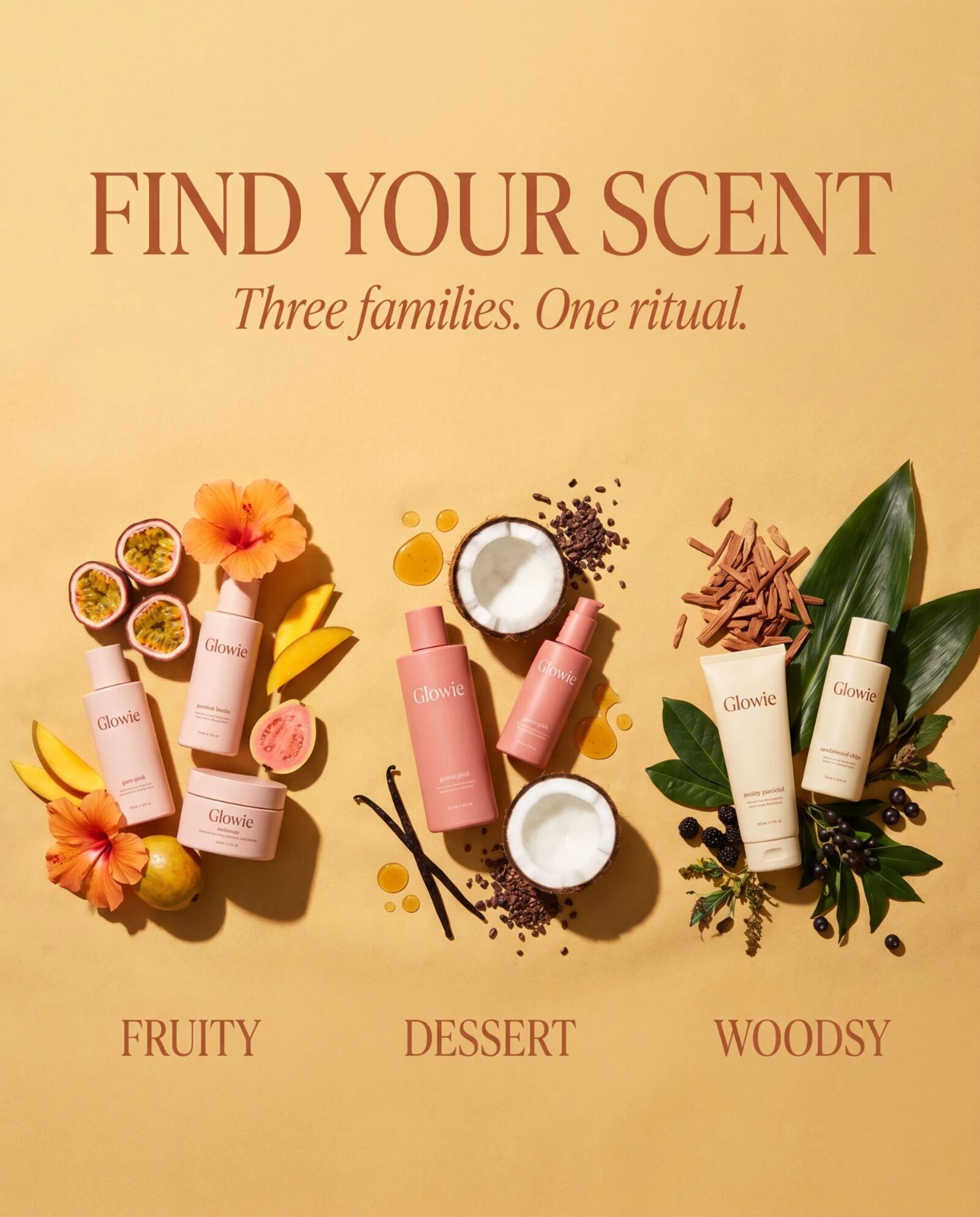Glowie fragrance mist misted on the warm points